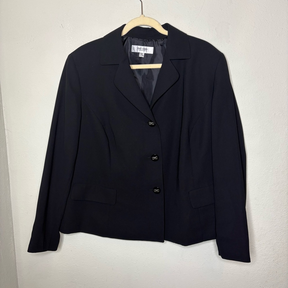 Jones Studio Black Women's Tailored Blazer Size 18W